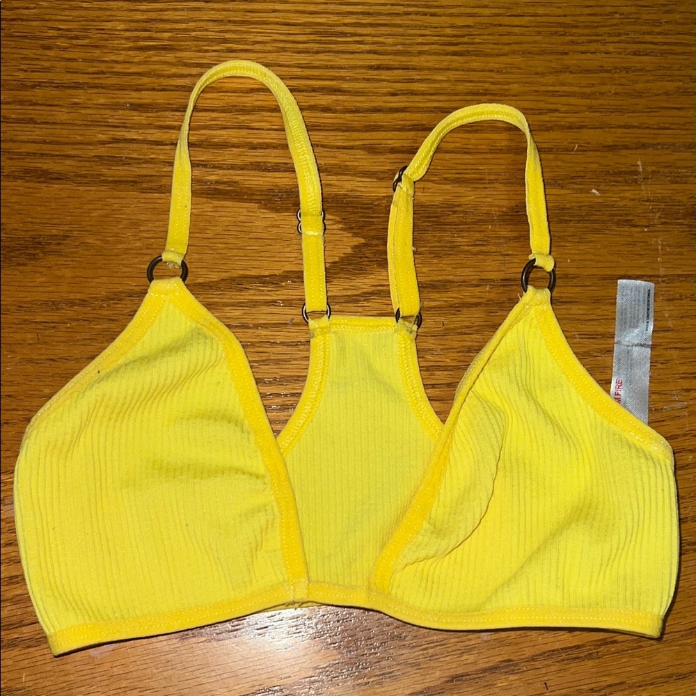 Urban Outfitters out from under adjustable ribbed Sunny Yellow Bralette